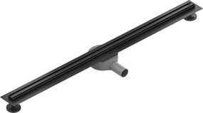 Mexen Flat nerezový sprchový žľab s rotačným 360° sifónom 80 cm, vzor SLIM, čierna, 1741080