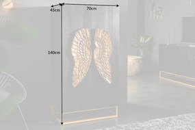 Vysoká komoda Cullen 70 cm čierne mango