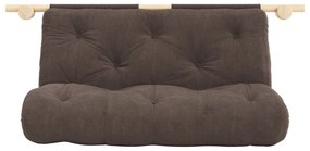 Tmavohnedá menčestrová rozkladacia pohovka 135 cm Hooked – Karup Design