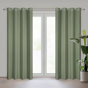 ZÁVES NA KRÚŽKOCH RITA 140X250 CM OLIVOVÁ