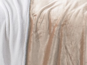 XPOSE® Detská mikroplyšová deka Exclusive s baránkom - biela káva 130x180 cm