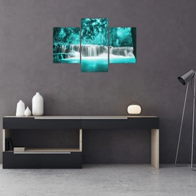 Obraz - Modrý vodopád (90x60 cm)