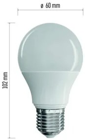 EMOS LED žiarovka E27, A60, 9W, teplá biela, 6ks