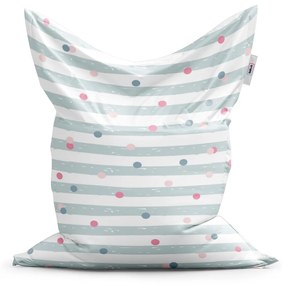 Sablio Sedací vak Bodky a pruhy - 200x140 cm