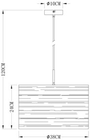 Globo 15342 - Luster na lanku TUNNO 1xE27/40W/230V