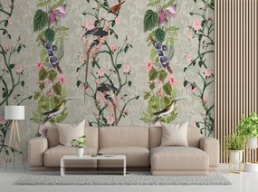 Gario Fototapeta Vtáky na rôznych rastlinách - Andrea Haase Materiál: Vliesová, Rozmery: 250 x 175 cm