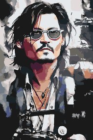 Gario Maľovanie podľa čísel Johny Depp Rozmery: 40 x 60 cm, Rámovanie: Iba zrolované plátno