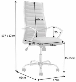 Kancelárska stolička Big Deal 107-117cm sivá »