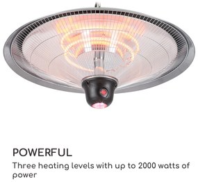 Blumfeldt Heizsporn, stropný ohrievač, 60,5 cm (Ø), LED lampa, diaľkové ovládanie