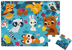 Janod Dotykové puzzle 20ks: Lesné zvieratá