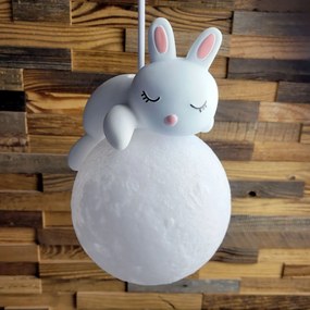 Toolight Toolight, stropné svietidlo "spiaci zajačik na mesiaci", G164-1CP, OSW-07804