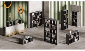 Sivý TV stolík v dekore betónu 150x45 cm Berlin – TemaHome