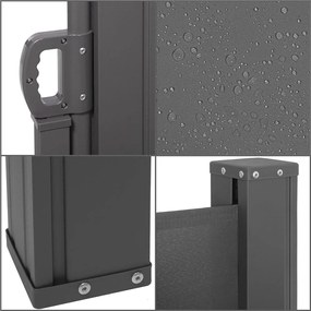 Bočná markíza 160 x 250 cm SPRINGOS AW0001 - tmavosivá