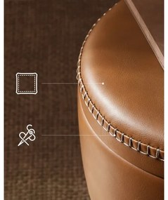 Kožený taburet CORE koňaková