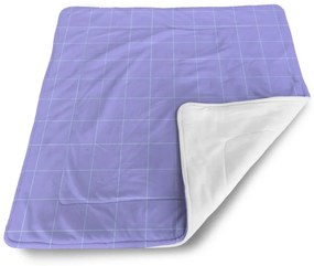 Sablio Deka pre bábätko Štvorcový vzor fialovej - 90x120 cm