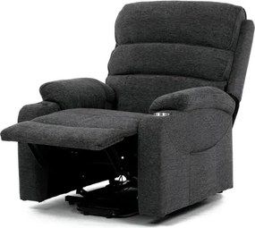 Polohovacie kreslo sivé, elektrické TV-S8348 GREY2