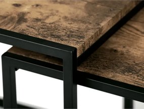 Sada 3 konferenčných stolíkov old wood AF-3003 OLW