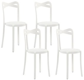 Sada 4 jedálenských stoličiek biela CAMOGLI Beliani