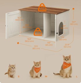 Kočičí toaleta Leader bílá/hnědá