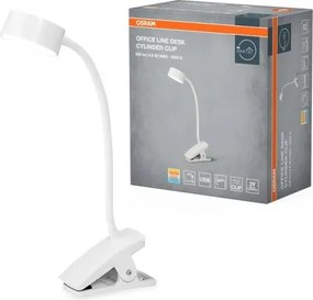 Osram - LED Stmievateľná stolná lampa s klipom OFFICE LINE LED/4,8W/230V biela