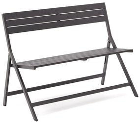 Čierna kovová záhradná lavica Torreta – Kave Home