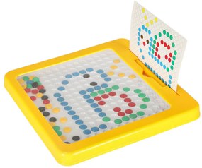 KIK Montessori magnetická tabuľa mozaika farebné bodky žltá 26 x 26 cm