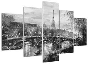 Obraz Paríža na stenu