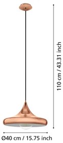 Eglo 94742 - Luster CORETTO 1xE27/60W/230V