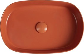 Isvea Isvea, INFINITY OVAL keramické umývadlo na dosku, 55x36cm, terracotta, 10NF65055-2U
