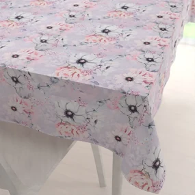 Biante Dekoračný obdĺžnikový obrus PML-068 Ružové kvety na sivofialovom 120x180 cm
