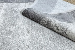 Moderný koberec NOBLE 1512 64 vzor rámu, Grécky vintage - Štrukturálny, dve vrstvy rúna, krémová sivá Veľkosť: 140x190 cm