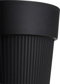 PLASTOVÝ KVETINÁČ SILVA LINE 13X11,5 CM ČIERNA
