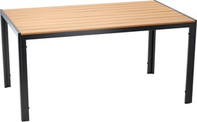 CH Záhradný oceľový stôl Polywood- čierna