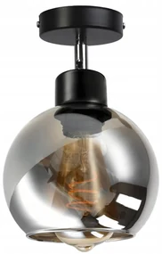 BERGE Sklenená LED stropná lampa 1xE27 - dymová guľa