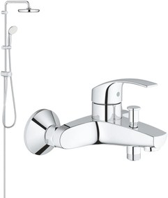 Set sprchová súprava Grohe New Tempesta 26381001, vaňová/sprchová batéria Grohe Eurosmart 33300002