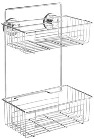 WENKO 20889100-Polica VACUUM-LOC, okrúhla oceľová, 26x38 cm, lesklý chróm