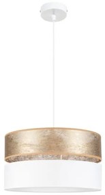 Luster na lanku LIMA 1xE27/60W/230V biela/zlatá