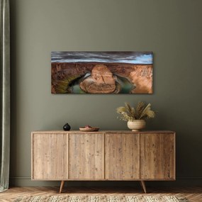 Obraz jazera v útese (120x50 cm)
