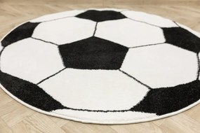 Koberec Lima futbalová lopta, čierny / biely