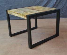 furniture-nabytek.cz - Konferenčný stolík kov drevo mango 60x45x60