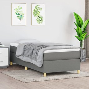 Boxspring posteľ s matracom tmavosivá 100x200 cm látka 3144499