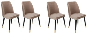 Sada jedálenských stoličiek Hugo Beige and Black,4 ks