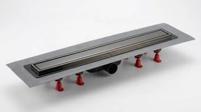 Sprchový žľab SAT Aurum 65 cm brúsená gun metal mat plný SATZLAB70BGM