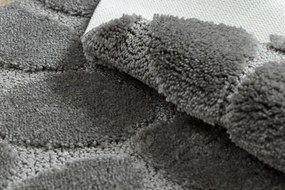 Kúpeľňový koberček SUPREME STONES kamienky, sivý kruh