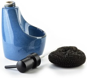 Dávkovač saponátu Sansa, modrá/s čiernymi prvkami, 400 ml