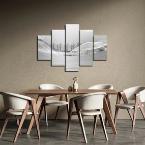 Obraz - Strieborná krajina (150x105 cm)