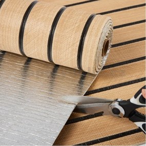 Samolepiace panely na stenu TPL0000007, cena za kus, rozmer 270 cm x 48,5 cm, lamely hnedé, IMPOL TRADE