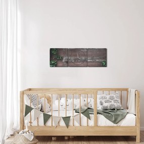Obraz - Brečtan (s hodinami) (90x30 cm)