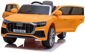 Detské elektrické autíčko na diaľkové ovládanie BestBerg BBCC-70O - Audi Q8 / od 3 rokov / nosnosť 30 kg / oranžová