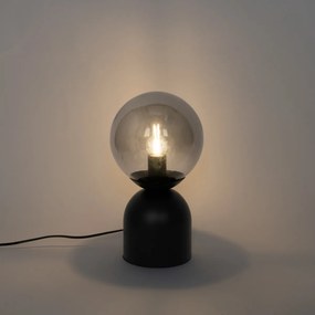 Stolná lampa Hotel Chic čierna s dymovým sklom - Pallon Trend